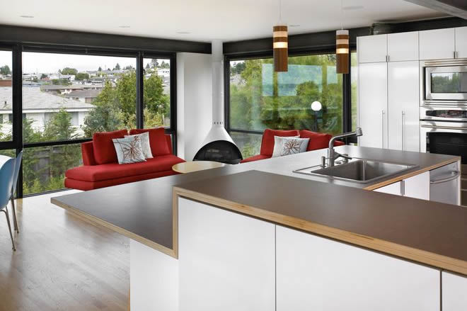 encimera de madera laminada